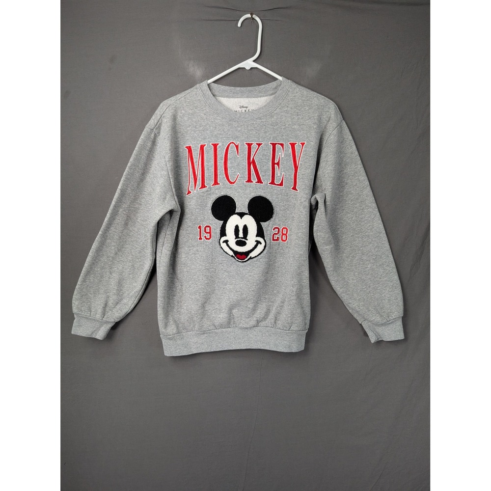 Disney Mickey Mouse Heather Grey Graphic Sweatshirt Kids Small 4-6